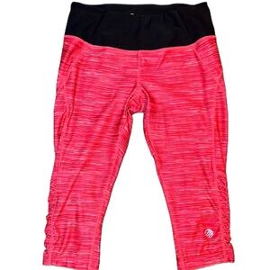 Bright pink & black leggings